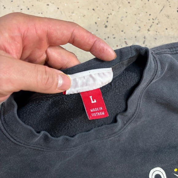 Mitchell & Ness Chicago Bulls Sweatshirt Mens Large Black Graphic Crewneck NBA - Picture 4 of 7